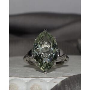 Aquamarine Sterling Silver Ring 5.77G / Sz 7